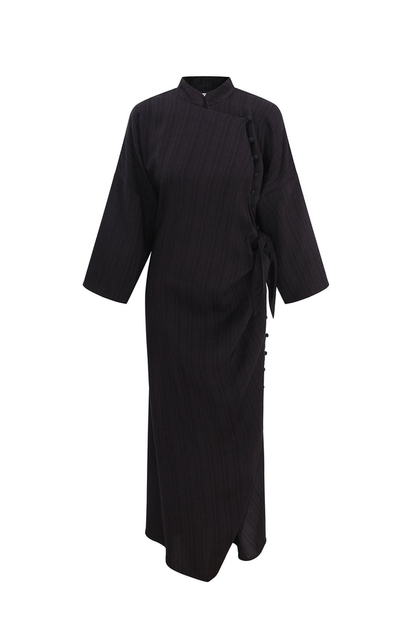 SAMUEL GUI YANG 25 autumn and winter long dress SGY-AW25BDR10-1-1-HEI black